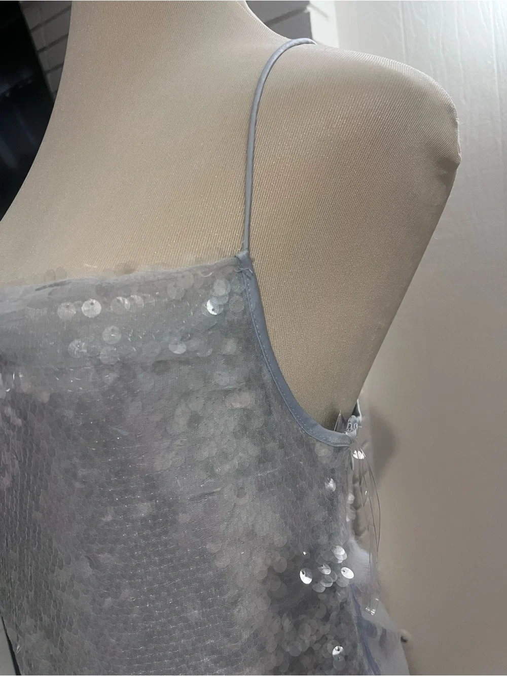 wild fable Silver Sequin Mini Dress